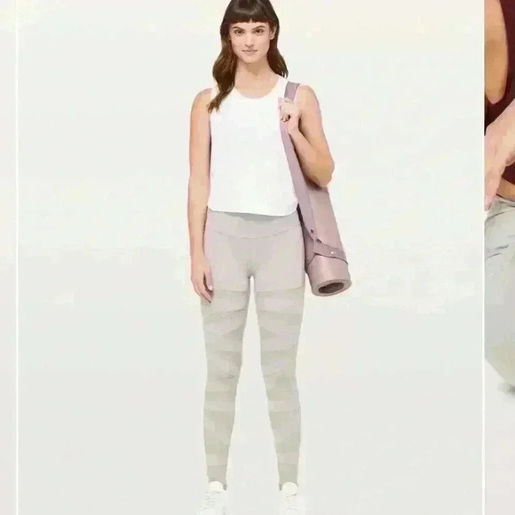 Lululemon Size 4 Wunder Under Pant High-Rise Tech Mesh 28 Dark Chrome Legging - Picture 1 of 12